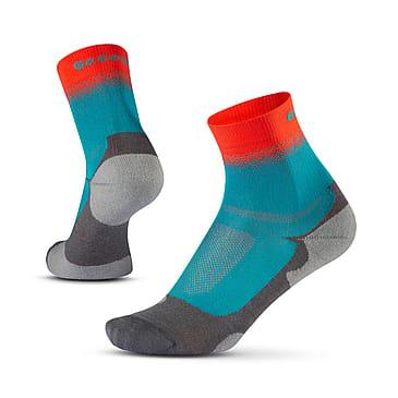 Gococo Light Sport High Løbestrømpe Dark Turquoise/Redorange 35-38