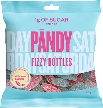 Pandy Fizzy Bottles Sukkerfri 50 g