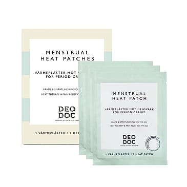 DeoDoc Smertelindrende Varmeplaster Menstruationssmerter 3 stk.