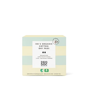 DeoDoc Organic Cotton Day Pads 12 stk.