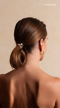 CORINNE Hair Tie Pearls "vintage" 3-pack