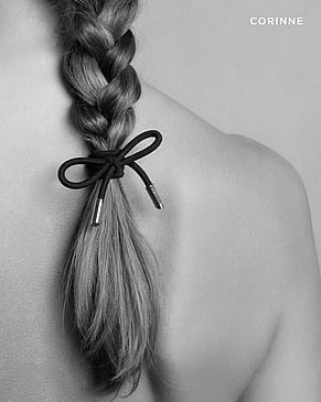 CORINNE Hair Tie Metal Details 3-pack