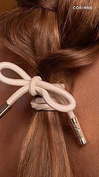 CORINNE Hair Tie Bow Metal Plain Variant 3