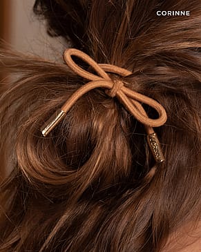 CORINNE Hair Tie Bow Metal Plain Variant 2