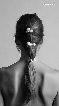 CORINNE Hairtie PomPom "Ibiza" 3-pack Pink