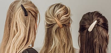 CORINNE Vegan Barrette Big and Small 2-pack Black