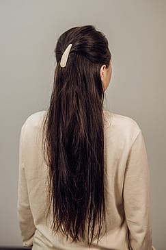 CORINNE Vegan Barrette Big and Small 2-pack Cream