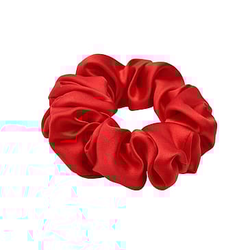 Lenoites Mulberry Silk Scrunchie Red