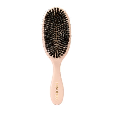 Lenoites Hair Brush Wild Boar with Cleaner Tool Blush