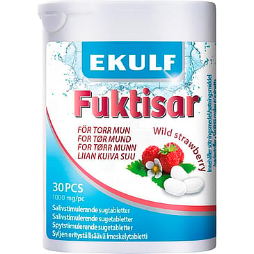 Ekulf Wild Strawberry Sugetabletter 30 stk.