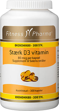 Fitness Pharma Stærk D3 vitamin 300 kaps.