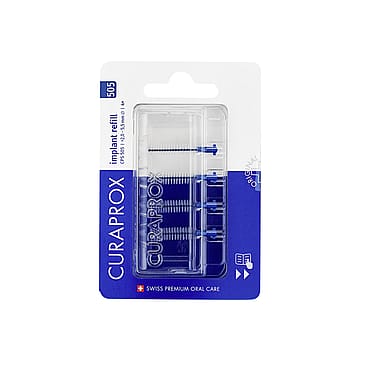 Curaprox CPS 505 Soft Implant refill 4 stk. Blå