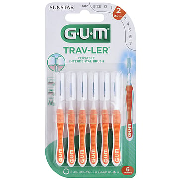 GUM TravLer Orange, 6 stk.