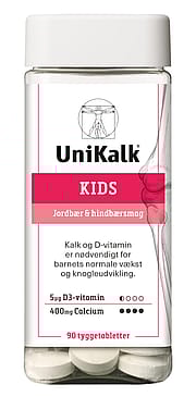 Unikalk Kids - Kalk 400 mg og D-vitamin 5 µg 90 tabl.