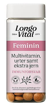 Longo Vital Multivitamin Feminin med silica, zink og selen 180 stk