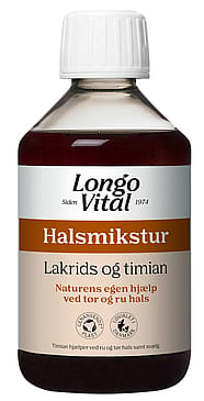 Longo Vital Halsmikstur med Lakrids og Timian 250 ml