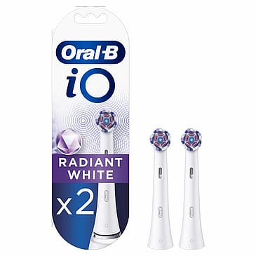 Oral-B iO Radiant Børstehoveder 2 stk Hvid