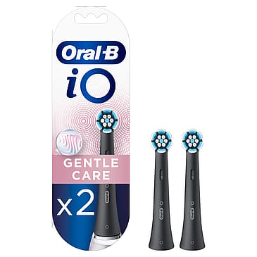 Oral-B iO Gentle Care Børstehoveder 2 stk Sort