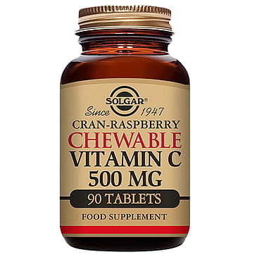 Solgar Vitamin C 500 mg Tranebær/Hindbær 90 tabl.