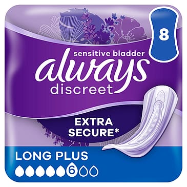 Always Discreet Inkontinensbind Long Plus 8 stk