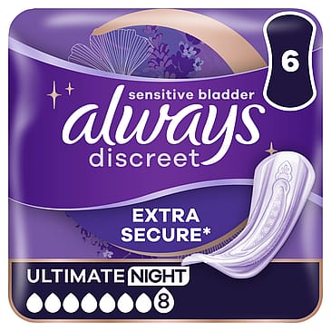 Always Discreet Ultimate Night Inkontinensbind 6 stk