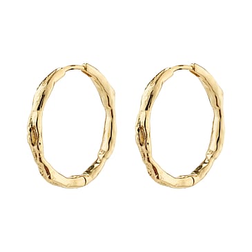 Pilgrim Eddy Genanvendt Organic Shaped Hoops Large Guld Belagt