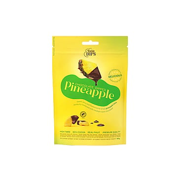 Fruit Dips Tørret Frugt med Chokolade Ananas 100 g