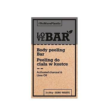 Love Bar Body Peeling Bar Activated Charcoal & Lime Oil 2 x 30g