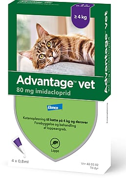 Advantage Vet Spot-on til Kat Kat 4 kg+ (4X0,8 ml)