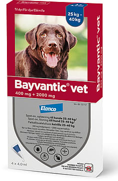 Bayvantic Vet Spot-on til Hund Hunde 25-40 kg (4 X 4 ml)