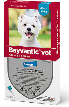 Bayvantic Vet Spot-on til Hund Hunde 4-10 kg (4 X 1 ml)