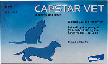 Capstar Vet Loppetablet til Hund og Kat 11,4 mg