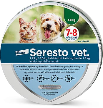 Seresto Vet Halsbånd til Hund og Kat Under 8 kg