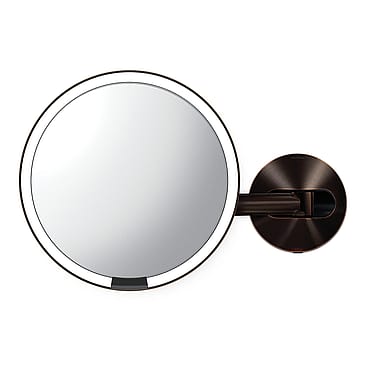 Simplehuman Væghængt sensor Kosmetikspejl Mørk Bronze