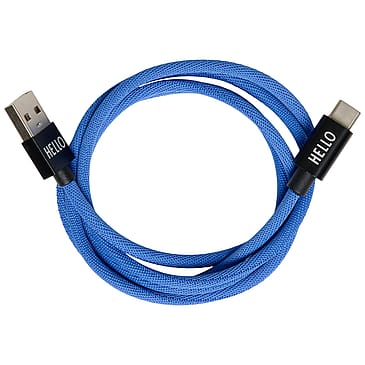 Design Letters USB-C Cable Cobolt Blå 1 m