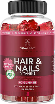 VitaYummy Hair & Nails Raspberry 90 stk