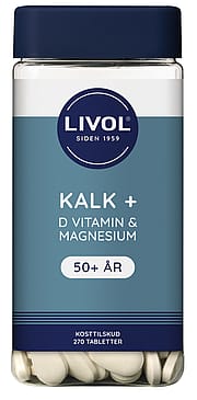 Livol Kalk + D Vitamin & Magnesium 50+ år 270 stk