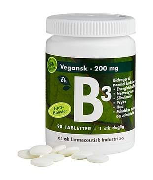 Grønne vitaminer B3-vitamin 200 mg 90 tabl