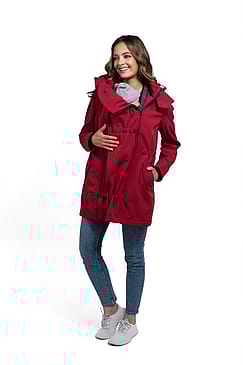 Wombat Shell Graviditets- og bærejakke Cherry XL