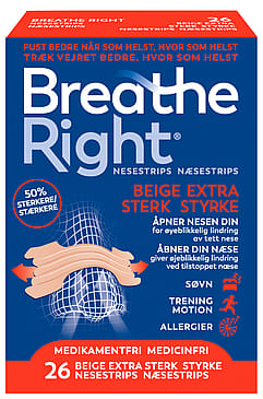 Breathe Right Næsestrips Extra Styrke 26 stk