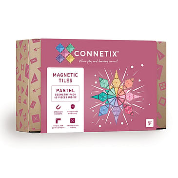 Connetix Geometry Pack Magnetsæt Pastel 40 Dele