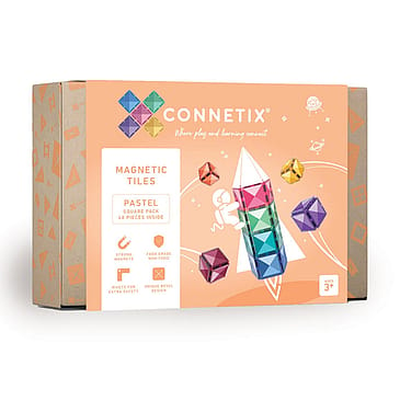 Connetix Square Pack Magnetsæt Pastel 40 Dele