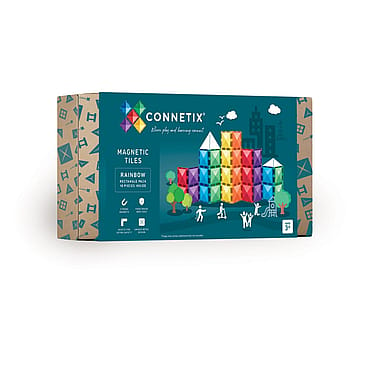 Connetix Ractangle Pack Magnetsæt Rainbow 18 Dele