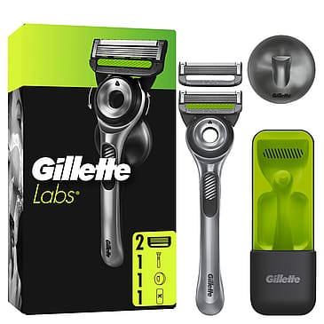 Gillette Labs Barberskraber med ExfoBar Travel Case 2UP