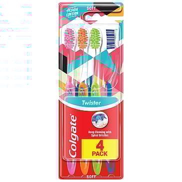 Colgate Twister Tandbørste Soft 4-pak