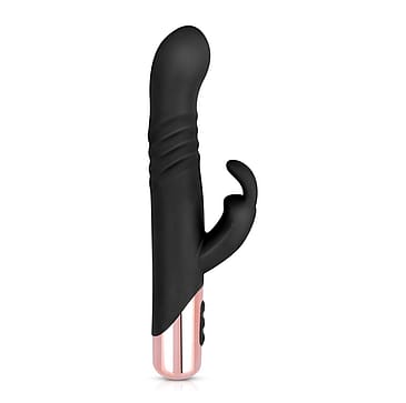 Rosy Gold Thrusting Rabbit Vibrator