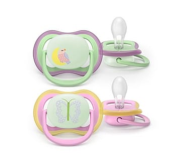 Philips Avent Ultra Air Lyserød/Lysegrøn 2-Pak 6-18 mdr Nighttime
