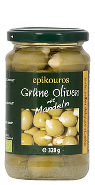 Rømer Oliven Grønne m. mandler (græsk) Ø 320 g