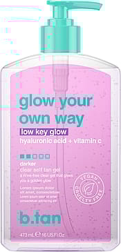 b.tan Glow Your Own Way Clear Tanning Gel Low Key Glow 473 ml