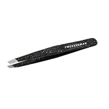 Tweezerman Slant Tweezer Leopard Print Sparkling Black